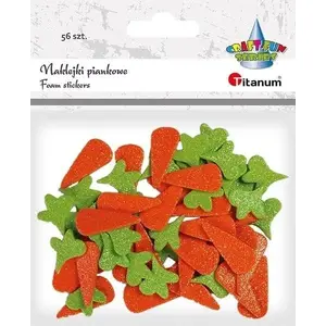 Titanum foam glitter stickers carrots set 56 pcs – decorative craft stickers