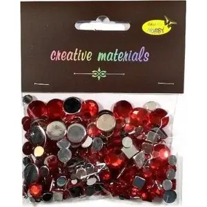 Red Crystal Elements No name 4–12 mm beads, 25 g pack