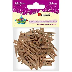 Деревянные прищепки Titanum 25 × 3 мм, упаковка 25 шт, модель 423307