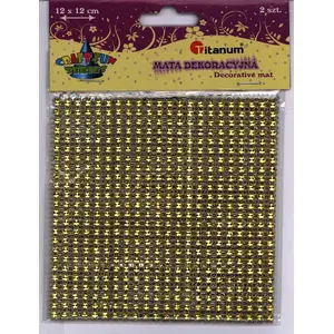 Decorative Mat Titanum 12×12 cm gold, set of 2