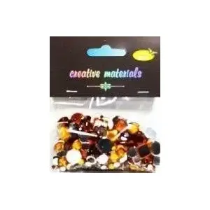 Lovrin decorative crystal elements gold-brown 4–12 mm, pack 25 g