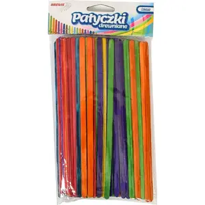 Craft sticks BREWIS 17.8 cm colorful pack of 80 – creative hobby sticks