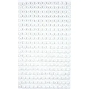 Self-adhesive Pearls Dalprint DPCRAFT 6 mm, 260 pcs, off white