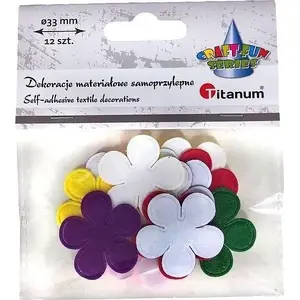 Self-adhesive decorative flower stickers Titanum mix, 12 pieces