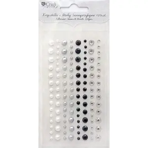 Pašlīmējošas kristāli un pērles DP Craft Mono Jewels — 120 gab.
