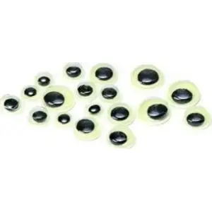 Glow-in-the-dark Motion Eyes 20 pcs BREWIS — decorative luminous stickers for walls and ceilings