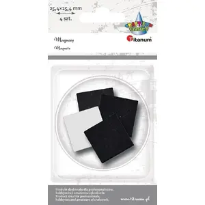 Self-adhesive Square Magnets Titanum 25.4×25.4 mm 4 pcs