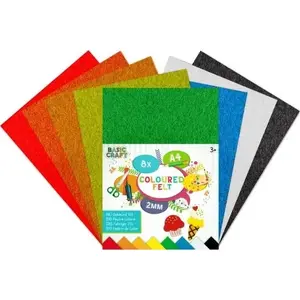 Felt sheets BREWIS Filc A4 mix 2 mm 8 pcs – BREWIS 634975