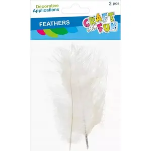 Decorative Feathers set 15–20 cm, 2 pcs — Craft with Fun CF762