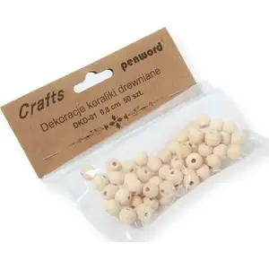 Wooden beads BREWIS 8 mm, pack of 50 — craft and decor beads