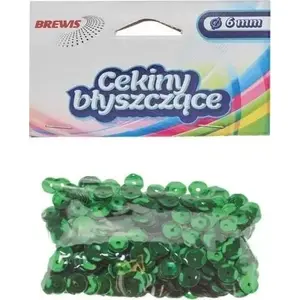 Sequins BREWIS B 140 green – loose decorative sequins for sewing and crafts