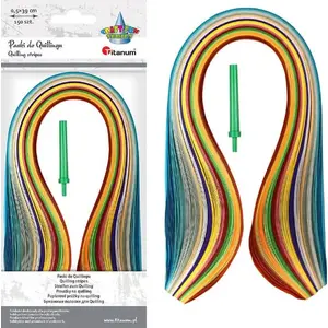 Quilling set Titanum — paper strips and quilling needle, mixed colors, 150 pieces