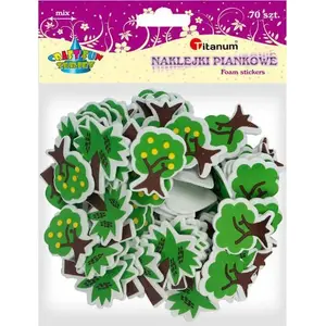 Titanum foam stickers 4 cm decorative tree ornaments pack of 70