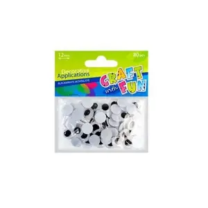 Decorative Craft Eyes 12 mm, pack of 80 — Craft with Fun