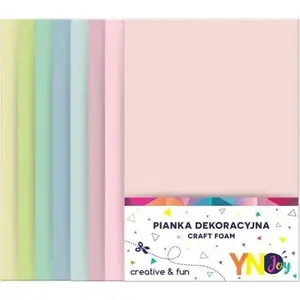 INTERDRUK decorative foam set — pastel colors, 8 pieces