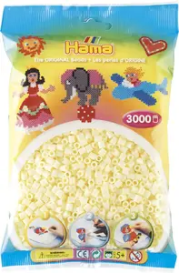 Tube beads REVELL 201-02 — cream color, 3000 pieces