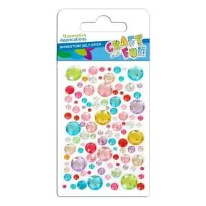 Euro Trade self-adhesive rhinestone circles 382485, pack with decorative crystal stickers