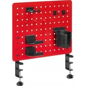 Зажим Powerton Pegboard для монтажа под столом WPEPB02, красный — держатель кабелей и аксессуаров