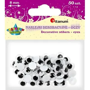 Self-adhesive Craft Googly Eyes 8 mm, Titanum — pack of 50