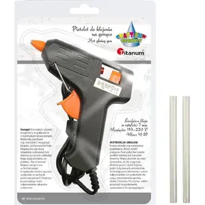 Karstās līmes pistole Titanum 7 mm ar 2 līmes stienīšiem, modelis 439016