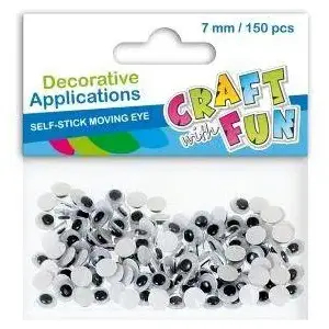 Adhesive Craft Eyes Euro Trade 7 mm — self-adhesive decorative eyes for crafts