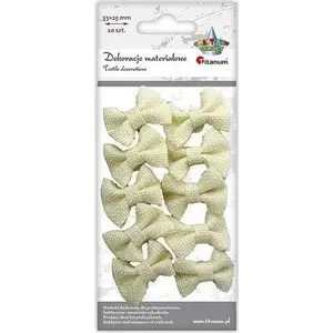 Self-adhesive Felt Bows Titanum 33×25 mm Beige Pack of 10