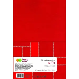 Felt sheets pack GDD HAPPY COLOR 10 pcs — decorative red