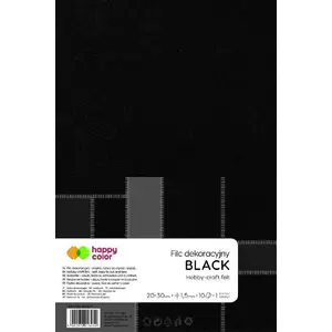 Decorative felt sheets GDD 10 pcs black HAPPY COLOR (MPN 27035)