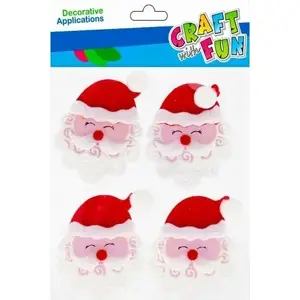 Craft with Fun felt ornament set, Santa design, 4 pieces (CFBN316)