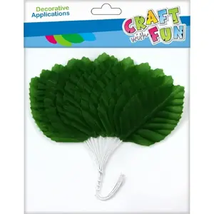 Craft with Fun decorative leaf ornament set, 12 pcs, 5.5 cm — craft embellishments