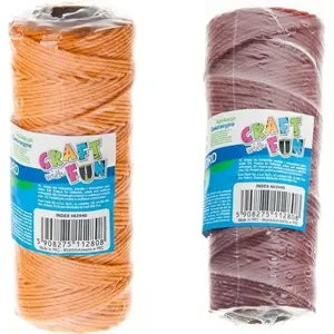Craft with Fun decorative cord ribbon 60 m × 1 mm, natural mix, crafting trim