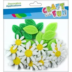 Craft with Fun felt decorations set — daisy shapes, 40 pieces