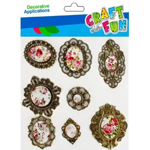Decorative Metal Frames set, Craft with Fun CF686 — 8 pieces