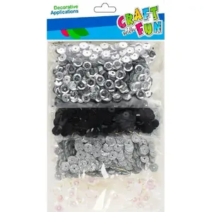 Sequins Craft with Fun CF722 smooth 7 mm mixed colors pack 40 g / 400 pcs