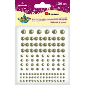 Self-adhesive decorative pearls mix 120 pcs Titanum Kryształki (craft embellishments)