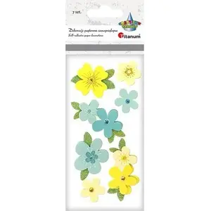 Wall stickers Titanum 3D decorative flowers set, self-adhesive mix, 7 pieces