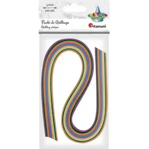 Quilling Paper Strips Titanum 3 mm mix, 200 pieces