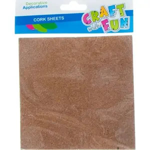 Craft with Fun decorative cork ornament set 15 x 15 cm, 2 pieces