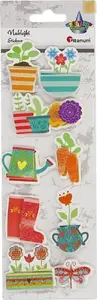Titanum 3D self-adhesive decorative elements mix, set of 10 pieces