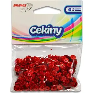 Holographic Sequins BREWIS H 20 red – decorative craft sequins