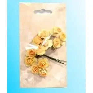 Paper Flower Cupcake Toppers TEKA 12 pcs – rosebud design