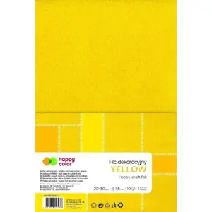 Felt sheets set GDD HAPPY COLOR yellow 10 pcs