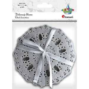 Felt decoration pack Titanum gray 4 pcs - craft felt embellishments by Titanum