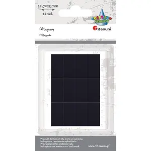 Self-adhesive Rectangular Magnets Titanum 12.7×25 mm, 12 pcs