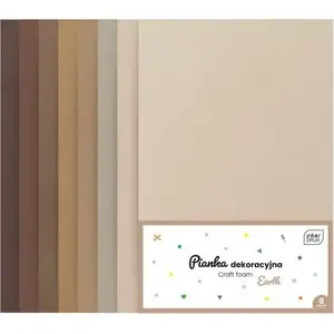 Decorative foam sheets INTERDRUK A4 8 sheets – Earth color assortment