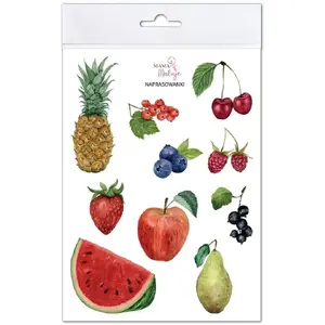 Iron-on Patches Mama Maluje Naprasowanki Owoce – decorative fabric appliqués with fruit designs