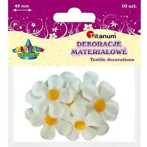 Fabric Flowers Titanum Kwiaty A10 Byosa margaretki 4.5 cm - decorative textile blooms