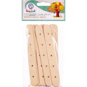 Wooden craft sticks Astra 150 x 18 x 1.6 mm with 5 holes, pack of 15 (Astra Creativo)