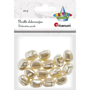 Plastic Twist Beads Titanum 20g — white pearl