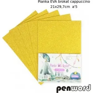 Penword foam sheet EVA brocade Cappuccino 21 x 29 cm A5 pack of 7